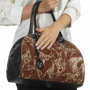 Bolsa em Couro Natural - Milan Marrom - Velina Fabbiano