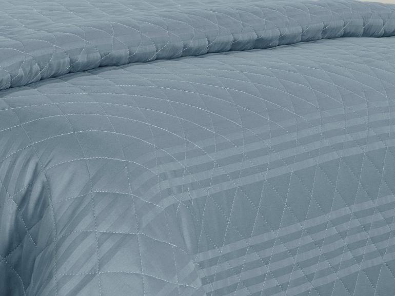 Kit: 1 Cobre-leito Casal + 2 porta-travesseiros Cetim 300 fios - Milano Jeans - Dui Design