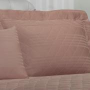 Kit: 1 Cobre-leito Solteiro + 1 porta-travesseiro Cetim 300 fios - Milano Rosa Velho - Dui Design