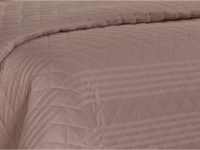 Kit: 1 Cobre-leito Queen + 2 porta-travesseiros Cetim 300 fios - Milano Rosa Velho - Dui Design