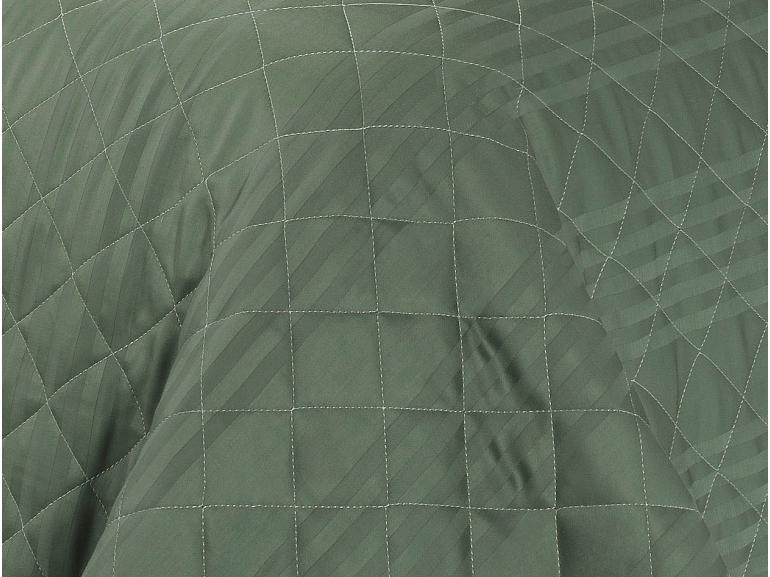 Kit: 1 Cobre-leito Casal + 2 porta-travesseiros Cetim 300 fios - Milano Verde Confrei - Dui Design