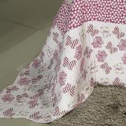 Kit: 1 Cobre-leito King Bouti de Algodo PatchWork + 2 Porta-travesseiros - Minna Rosa Pink - Dui Design