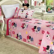 Jogo de Cama Solteiro Kids 100% algodo - Minnie Lovely - Santista