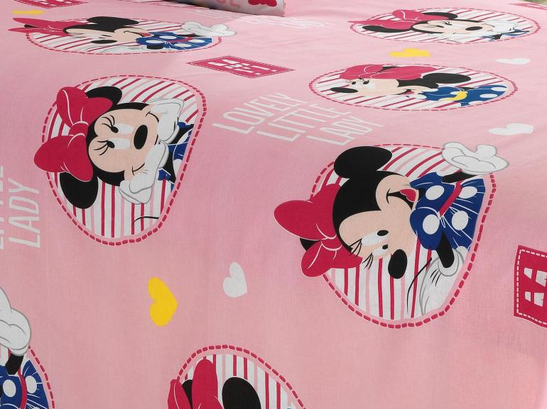 Jogo de Cama Solteiro Kids 100% algodo - Minnie Lovely - Santista