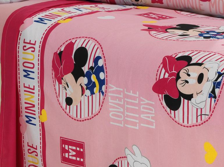 Jogo de Cama Solteiro Kids 100% algodo - Minnie Lovely - Santista