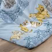 Jogo de Cama King 150 fios - Mister Cat Azul - Dui Design