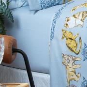 Jogo de Cama King 150 fios - Mister Cat Azul - Dui Design