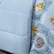 Edredom Casal 150 fios - Mister Cat Azul - Dui Design