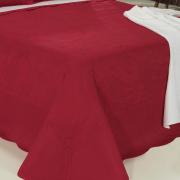 Kit: 1 Cobre-leito Solteiro Bouti Bordada de Microfibra + 1 Porta-travesseiro - Mitra Vermelho - Dui Design