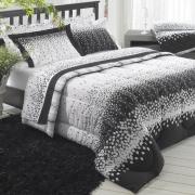 Jogo de Cama Casal Percal 180 fios 100% Algodo - Miuky Preto - Dui Design
