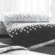 Jogo de Cama Casal Percal 180 fios 100% Algodo - Miuky Preto - Dui Design