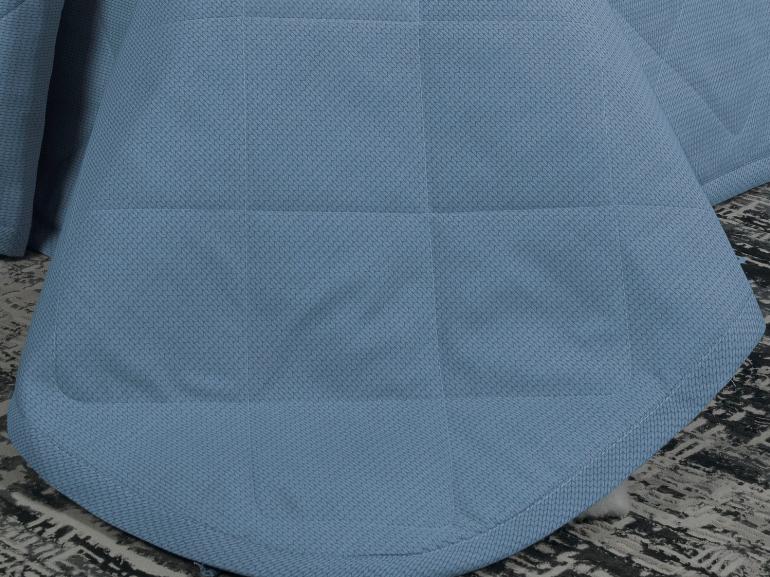 Kit: 1 Cobre-leito Solteiro + 1 Porta-travesseiro 150 fios - Mix Azul - Dui Design