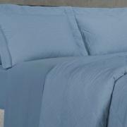 Kit: 1 Cobre-leito Queen + 2 Porta-travesseiros 150 fios - Mix Azul - Dui Design