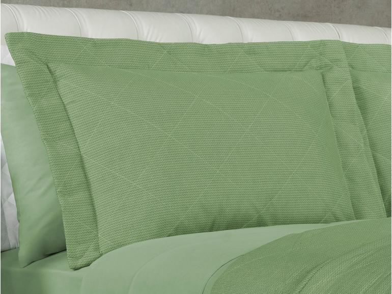 Enxoval Solteiro com Cobre-leito 5 peças 150 fios - Mix Verde - Dui Design