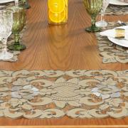 Jogo Americano  4 Lugares (4 pe�as) com Bordado Richelieu 35x50cm - Monalisa Bege - Dui Design