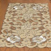 Trilho de Mesa com Bordado Richelieu 40x85cm Avulso - Monalisa Bege - Dui Design