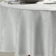 Toalha de Mesa Fácil de Limpar Redonda 180cm - Monarca Branco - Dui Design