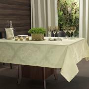Toalha de Mesa Fácil de Limpar Retangular 10-12 Lugares 160x320cm - Monarca Champagne - Dui Design