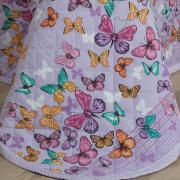 Kit: 1 Cobre-leito Solteiro + 1 Porta-travesseiro 150 fios - Monarca Lilas - Dui Design