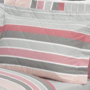 Kit: 1 Cobre-leito Casal + 2 Porta-travesseiros Percal 200 fios - Mondeo Cinza - Dui Design