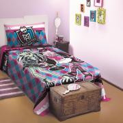 Jogo de Cama Solteiro Infantil 150 fios 100% Algodo - Monster High - Lepper