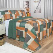 Kit: 1 Cobre-leito King Bouti de Microfibra Ultrasonic Estampada + 2 Porta-travesseiros - Montana Confrei  - Dui Design