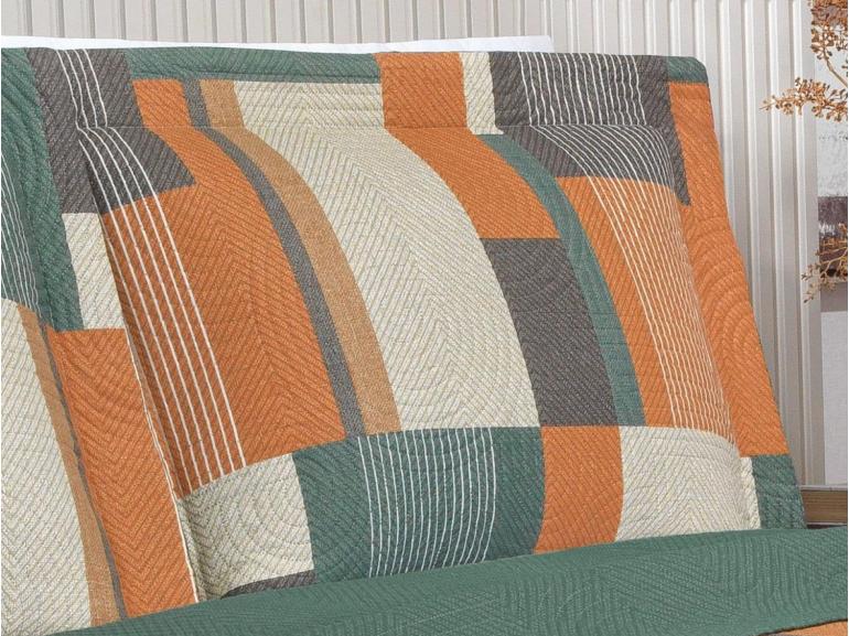 Kit: 1 Cobre-leito King Bouti de Microfibra Ultrasonic Estampada + 2 Porta-travesseiros - Montana Confrei  - Dui Design