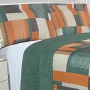 Kit: 1 Cobre-leito King Bouti de Microfibra Ultrasonic Estampada + 2 Porta-travesseiros - Montana Confrei  - Dui Design