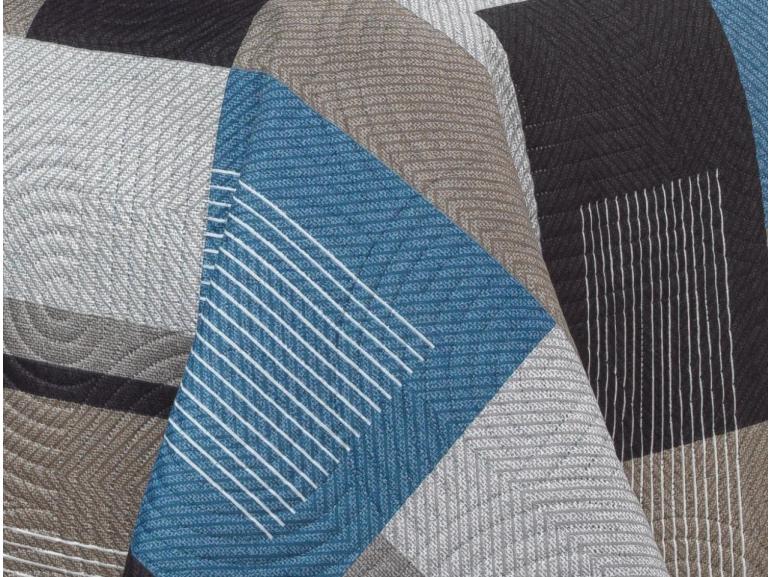 Kit: 1 Cobre-leito King Bouti de Microfibra Ultrasonic Estampada + 2 Porta-travesseiros - Montana Jeans - Dui Design