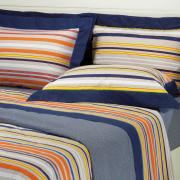 Kit: 1 Cobre-leito Casal + 2 Portas-travesseiro 150 fios 100% Algodo - Montecarlo Azul - Dui Design
