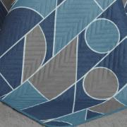 Kit: 1 Cobre-leito Casal Bouti de Microfibra Ultrasonic Estampada + 2 Porta-travesseiros - Monteiro Azul - Dui Design