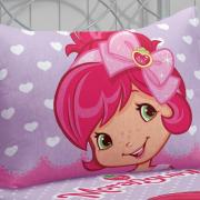 Jogo de Cama Solteiro Infantil 150 fios 100% Algodo - Moranguinho - Lepper