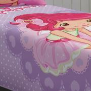 Jogo de Cama Solteiro Infantil 150 fios 100% Algodo - Moranguinho - Lepper