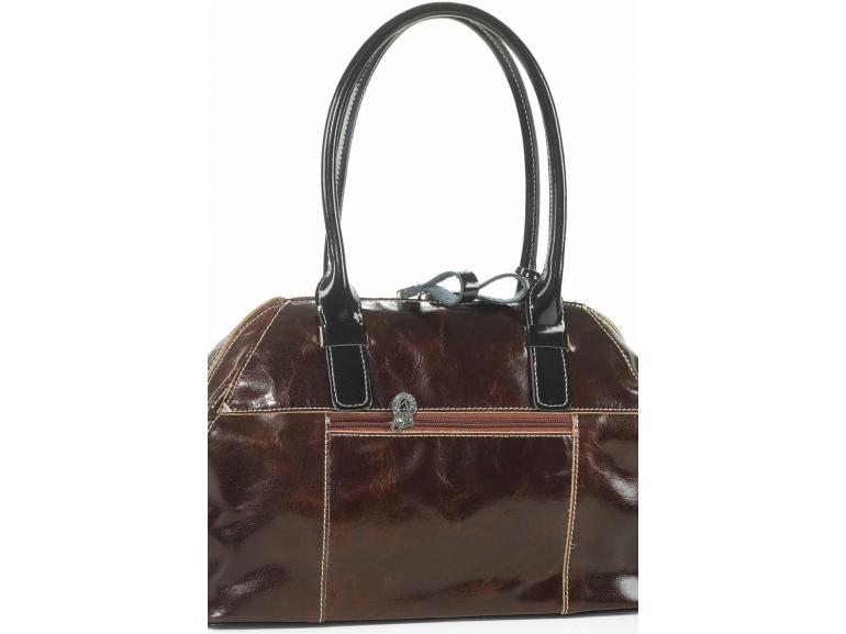 Bolsa em Couro Natural - Morgana Caf - Velina Fabbiano