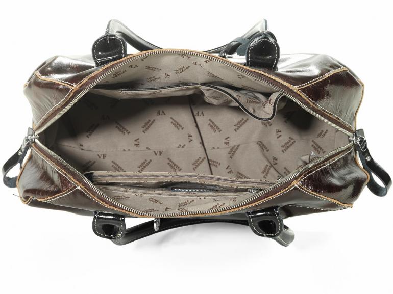 Bolsa em Couro Natural - Morgana Caf - Velina Fabbiano