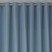 Cortina Dupla Voil com Forro de Tecido Microfibra - 2,30m de Altura - Para Varão entre 2,50m e 3,50m de Largura - Munique Azul Claro - Dui Design