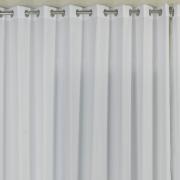 Cortina Dupla Voil com Forro de Tecido Microfibra - 2,30m de Altura - Para Varo entre 1,80m e 2,20m de Largura - Munique Branco - Dui Design