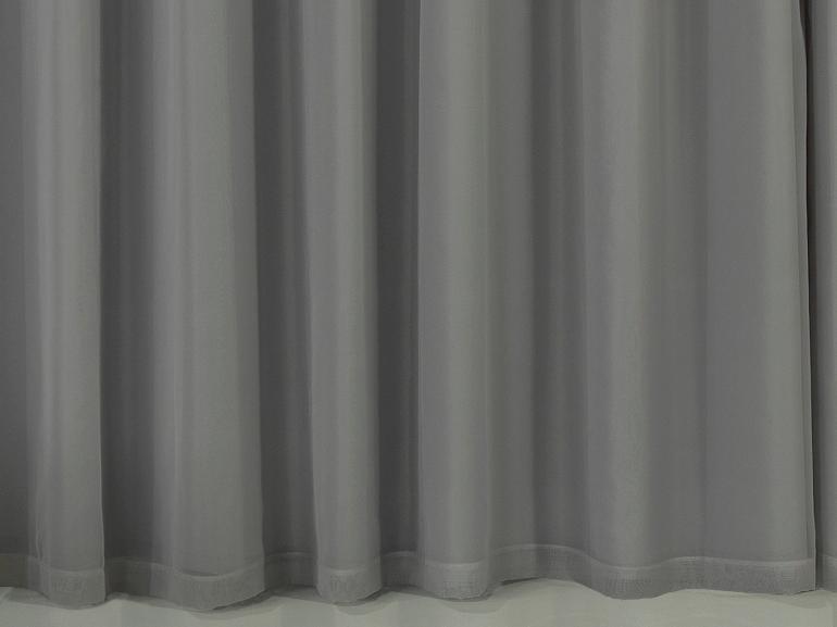 Cortina Dupla Voil com Forro de Tecido Microfibra - 2,70m de Altura - Para Varão entre 3,00m e 4,00m de Largura - Munique Cinza Claro - Dui Design