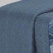 Kit: 1 Cobre-leito Casal Bouti de Microfibra Ultrasonic Estampada + 2 Porta-travesseiros - Myles Azul - Dui Design