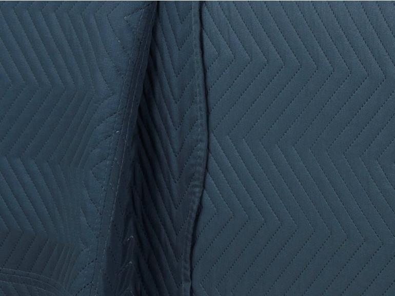 Kit: 1 Cobre-leito Solteiro Bouti de Microfibra Ultrasonic + 1 Porta-travesseiro - Nagano Azul - Dui Design