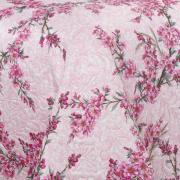 Kit: 1 Cobre-leito King Bouti de Microfibra Ultrasonic Estampada + 2 Porta-travesseiros - Naomi Rosa - Dui Design