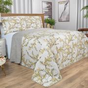 Kit: 1 Cobre-leito King Bouti de Microfibra Ultrasonic Estampada + 2 Porta-travesseiros - Naomi S�phia - Dui Design