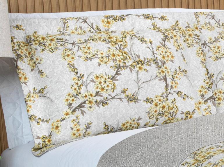 Kit: 1 Cobre-leito King Bouti de Microfibra Ultrasonic Estampada + 2 Porta-travesseiros - Naomi S�phia - Dui Design