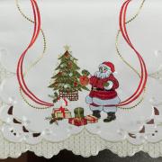 Trilho de Mesa Natal com Bordado Richelieu 45x170cm Avulso - Natal Clássico - Dui Design