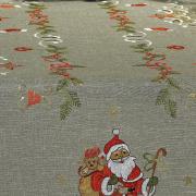 Trilho de Mesa Natal com Bordado Richelieu 45x170cm Avulso - Natal Especial Cinza - Dui Design