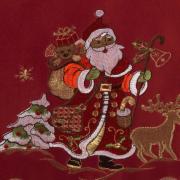 Trilho de Mesa Natal com Bordado Richelieu 45x170cm Avulso - Natal Especial Vermelho - Dui Design