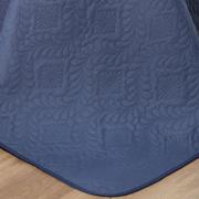Kit: 1 Cobre-leito Casal Bouti de Microfibra Ultrasonic  + 2 Porta-travesseiros - Nature Azul Stone - Dui Design