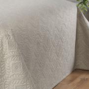 Kit: 1 Cobre-leito Queen Bouti de Microfibra Ultrasonic  + 2 Porta-travesseiros - Nature Bege - Dui Design