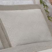 Kit: 1 Cobre-leito Queen Bouti de Microfibra Ultrasonic  + 2 Porta-travesseiros - Nature Bege - Dui Design
