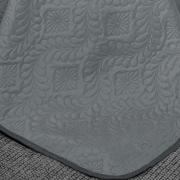Kit: 1 Cobre-leito Queen Bouti de Microfibra Ultrasonic  + 2 Porta-travesseiros - Nature cinza - Dui Design